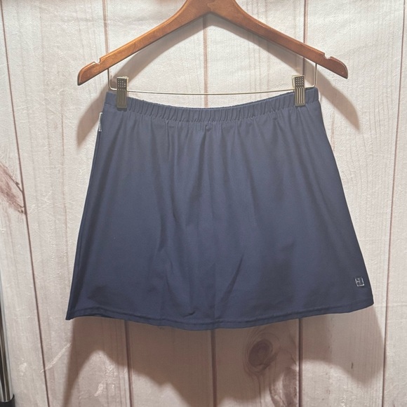 Nike‎ Women’s DriFit Navy Blue Tennis Golf Skirt Size Large Embroidered Logo - Picture 6 of 6